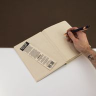 Großes Lokta Inspiration Notizbuch (21x15cm) - 45 Blätter - Deine Worte - inkl. Lesezeichen