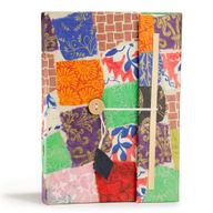 Großes Lokta Patchwork-Notizbuch (21 x 15 cm) – 45 Blatt – inkl. Lesezeichen – Mehrfarbig