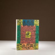 Notizbuch „Traditionelle Gebetsfahnen“ von Lokta, mittelgroß (15 x 12 cm) – 45 Blatt – Natur