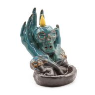 Rückfluss-Räuchergefäß – Totenkopf in der Hand