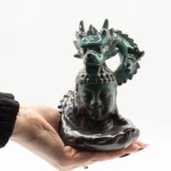 Rückfluss-Räuchergefäß – Drache über Buddha