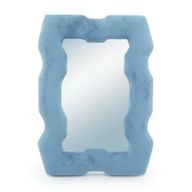 Weich geschwungene Spiegel – Massiver Rahmen – Königsblau (54) – 30,5 x 22,5 x 2,3 cm