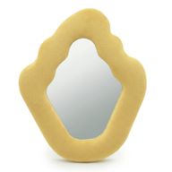 Weiche, geschwungene Spiegel – Flamme – Ringelblume (49) – 23 x 27,5 x 2,3 cm