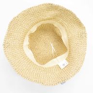 Nomad Sari Floppy Strohhut Sonnenhut - Beige & Blaue Blumen