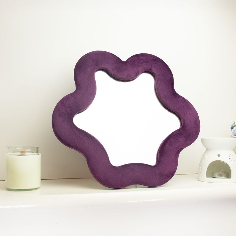 Weiche, geschwungene Spiegel – Stern – Mauve (33) – 33 x 231 x 2,3 cm