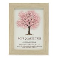 Edelsteinbild - Baum des Lebens - Rosenquarz (20x14,7x1 cm)