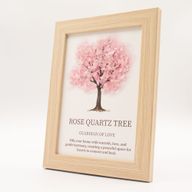 Edelsteinbild - Baum des Lebens - Rosenquarz (20x14,7x1 cm)
