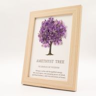 Edelsteinbild - Baum des Lebens - Amethyst (20 x 14,7 x 1 cm)