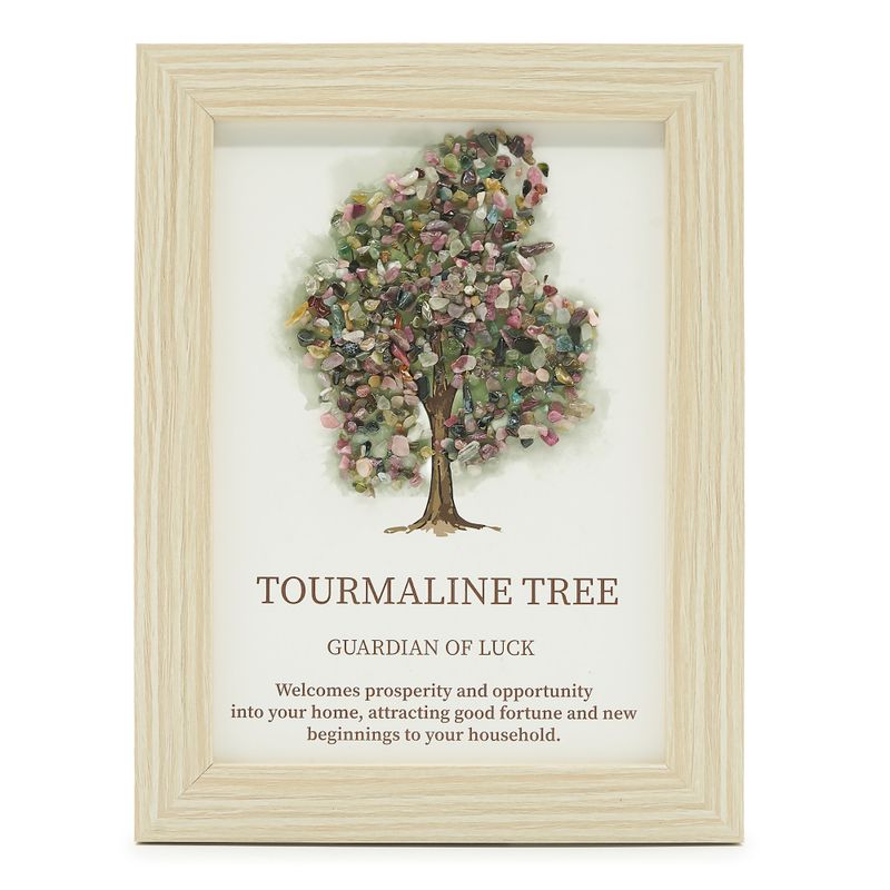 Edelsteinbild - Baum des Lebens - Toruraline (20x14,7x1 cm)