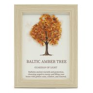 Edelsteinbild - Baum des Lebens - Baltischer Bernstein (20x14.7x1cm)
