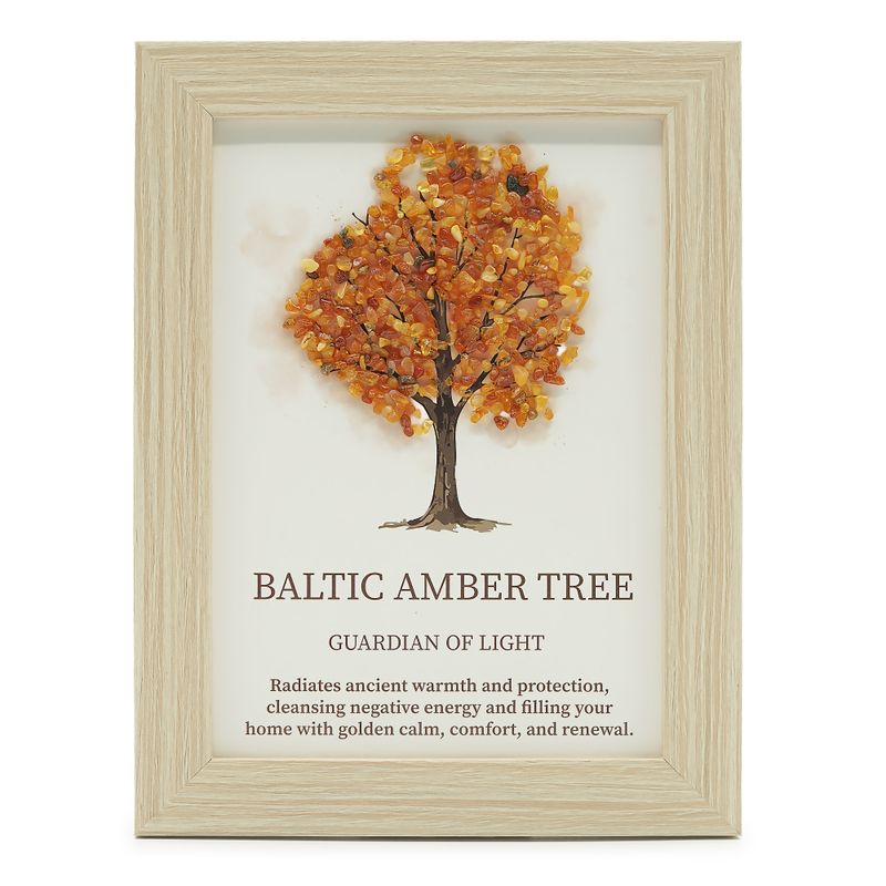 Edelsteinbild - Baum des Lebens - Baltischer Bernstein (20x14.7x1cm)