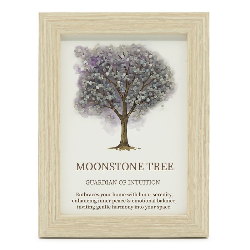 Edelsteinbild - Baum des Lebens - Mondstein  (20x14.7x1cm)