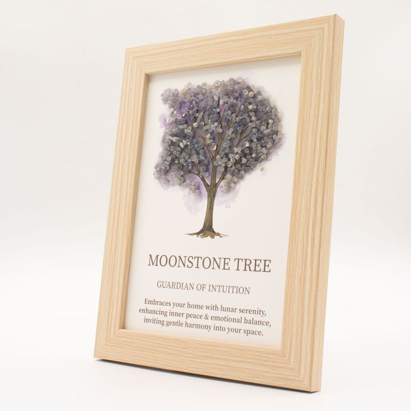 Edelsteinbild - Baum des Lebens - Mondstein  (20x14.7x1cm)