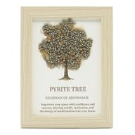 Bild aus Edelsteinen - Baum des Lebens - Pyrit (20 x 14,7 x 1 cm)