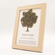 Bild aus Edelsteinen - Baum des Lebens - Pyrit (20 x 14,7 x 1 cm)