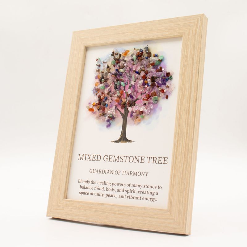 Edelsteinbild - Baum des Lebens - Mehrfarbig  (20x14,7x1cm)