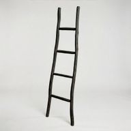 Große Kemu-Holzleiter - 1,5 m - Schwarz - Japanischer Stil