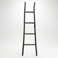 Große Kemu-Holzleiter - 1,5 m - Schwarz - Japanischer Stil