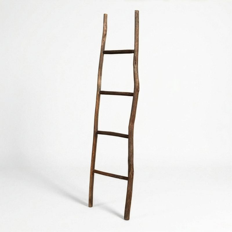Große Kemu-Holzleiter - 1,5 m - Schoko - Japanischer Stil