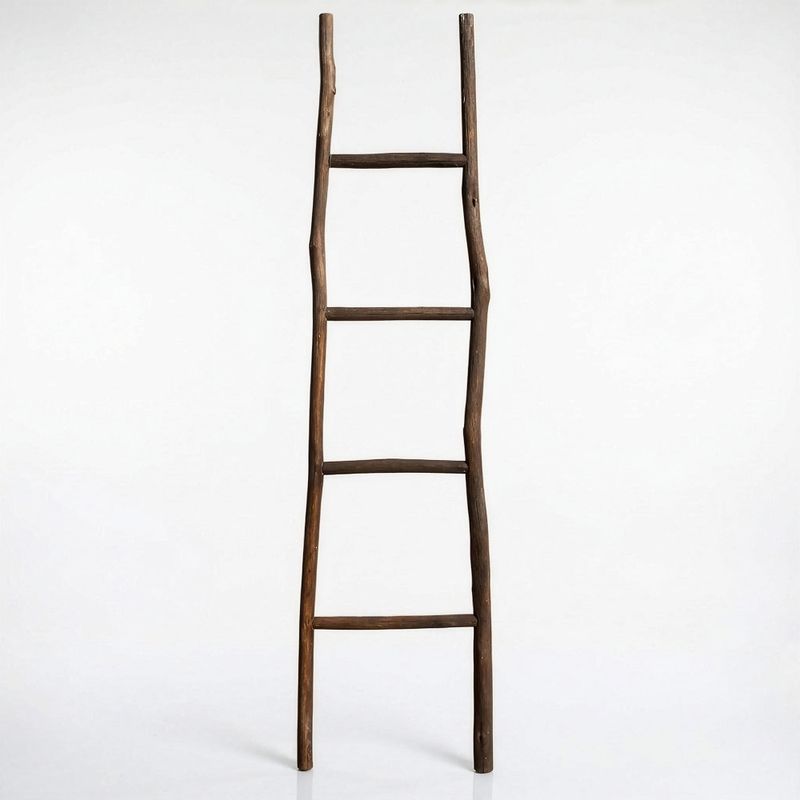 Große Kemu-Holzleiter - 1,5 m - Schoko - Japanischer Stil