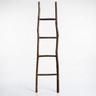 Große Kemu-Holzleiter - 1,5 m - Schoko - Japanischer Stil