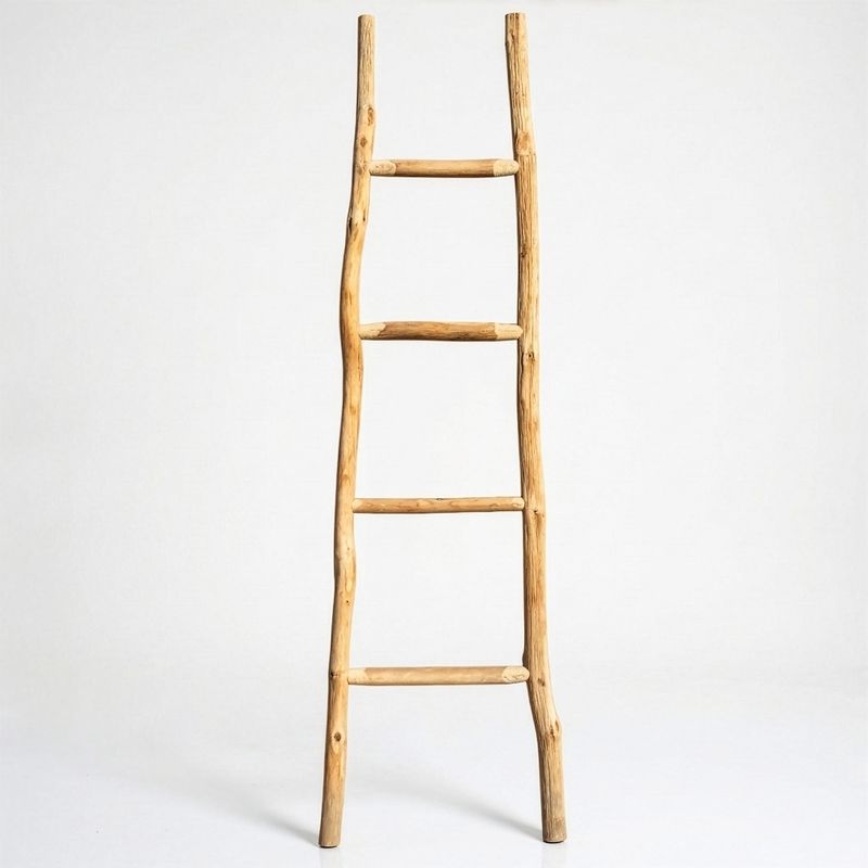 Große Kemu-Holzleiter - 1,5 m - Natur - Japanischer Stil