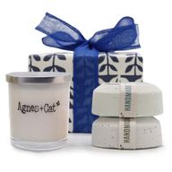 Geschenkbox – Velvety Moon (Kerze) + Windermere & Citrus (Badebombe)