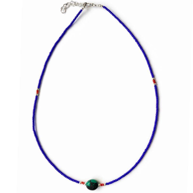 Fine Nepalese Lapis & Turquoise Pendant - Necklace (42cm)