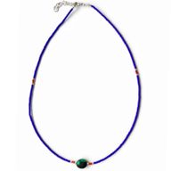 Fine Nepalese Lapis & Turquoise Pendant - Necklace (42cm)