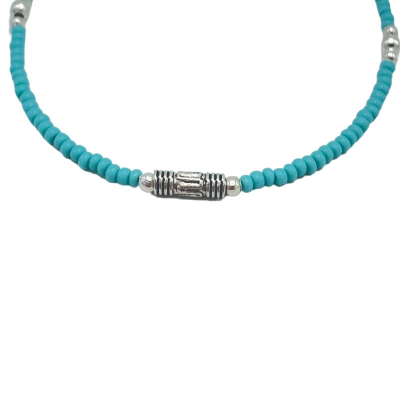 Nepalesisches Armband mit extrafeinen Edelsteinen – Türkis und Tropfenform