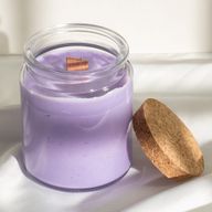Woodwick-Sojawachskerze ohne Etikett - Wilder Lavendel