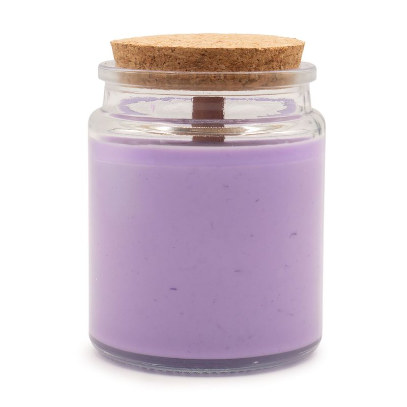Woodwick-Sojawachskerze ohne Etikett - Wilder Lavendel