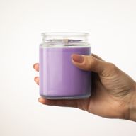 Woodwick-Sojawachskerze ohne Etikett - Wilder Lavendel