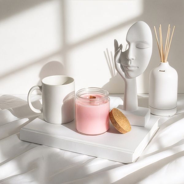 Ohne Etikett WoodWick Sojawachs-Duftkerze – Jasmine Glade