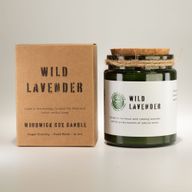 Woodwick Sojawachskerze - Wilder Lavendel