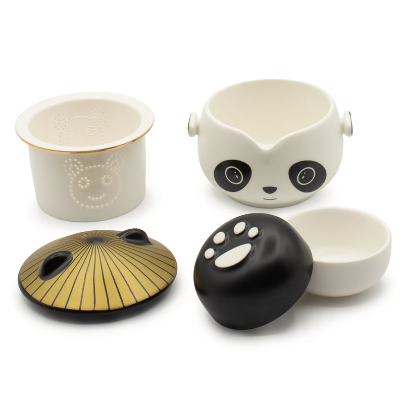 Panda Teekannen-Set - Zwei Tassen - Reisepaket