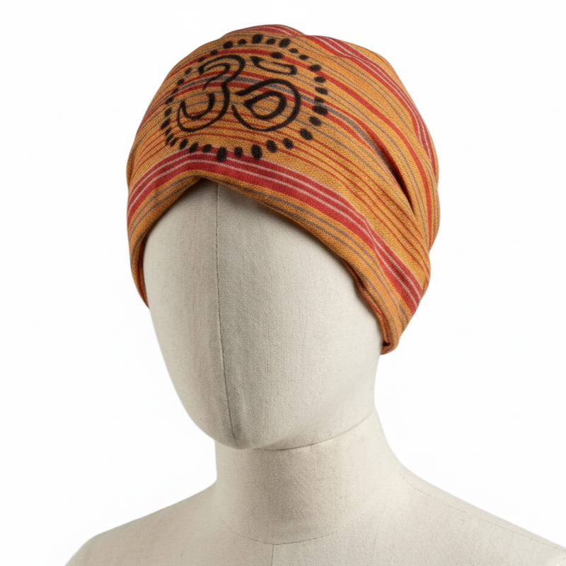 Nomad Sari – Hippie-Stirnband – Blockdruck, verschiedene Designs – (56 x 25 cm), Einheitsgröße