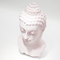 Buddha-Büste Lampe Kirsch-Craquelé - Ovaler Stand