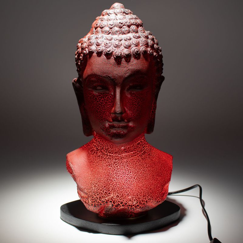 Buddha-Büste-Lampe Molton Lava - Ovaler Stand