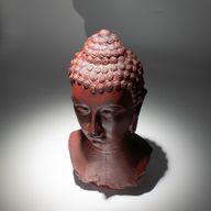 Buddha-Büste-Lampe Molton Lava - Ovaler Stand