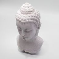Buddha-Büste-Lampe Lavendel-Craquelé – Ovalständer