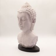 Buddha-Büste-Lampe Lavendel-Craquelé – Ovalständer