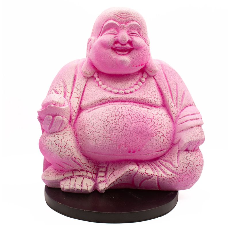 Lachender Buddha Lampe Drachenfrucht - runder Stand