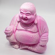 Lachender Buddha Lampe Drachenfrucht - runder Stand