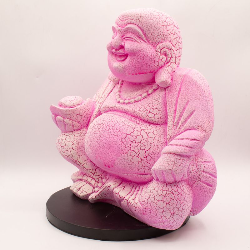 Lachender Buddha Lampe Drachenfrucht - runder Stand