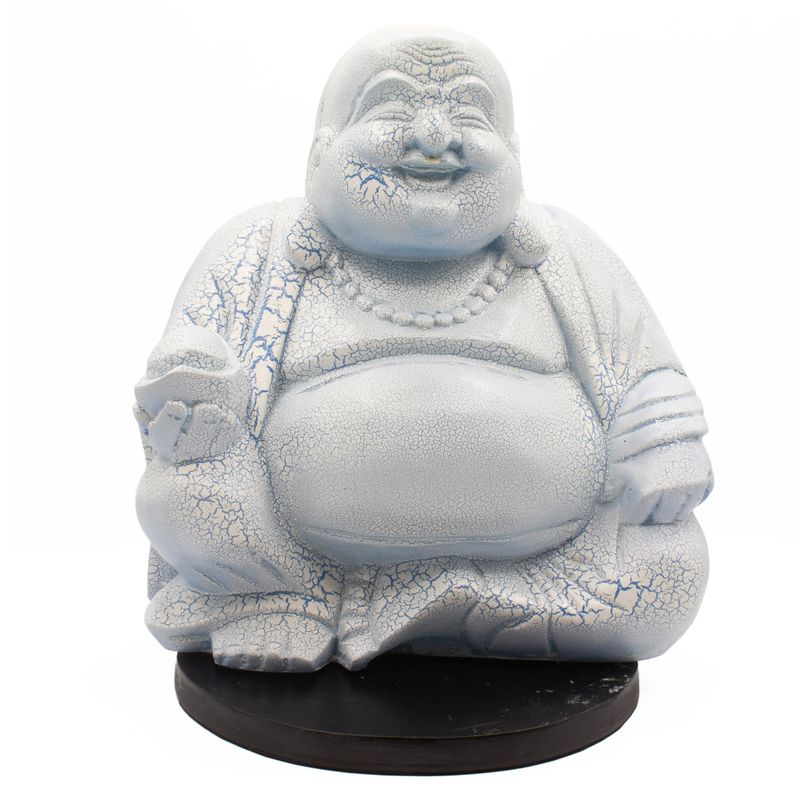 Lachende Buddha-Lampe Himmelblau - Rundständer
