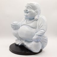 Lachende Buddha-Lampe Himmelblau - Rundständer