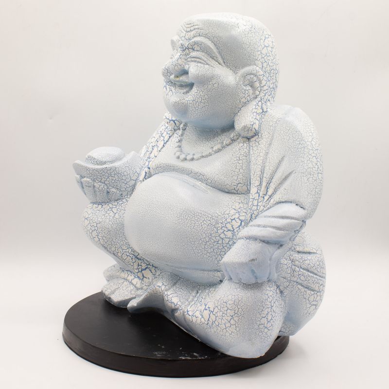 Lachende Buddha-Lampe Himmelblau - Rundständer