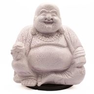 Lachende Buddha-Lampe Lavendel-Krackle - Runder Ständer
