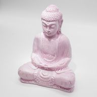 Meditation Buddha-Lampe Kirsch-Crackle - Ovaler Stand